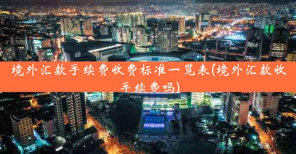境外汇款手续费收费标准一览表(境外汇款收手续费吗)