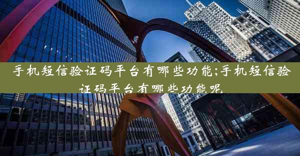 手机短信验证码平台有哪些功能;手机短信验证码平台有哪些功能呢