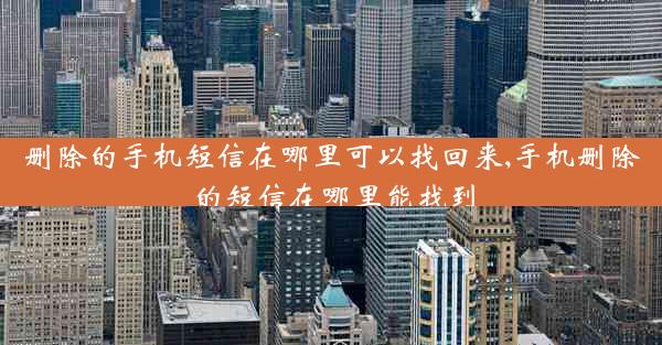删除的手机短信在哪里可以找回来,手机删除的短信在哪里能找到