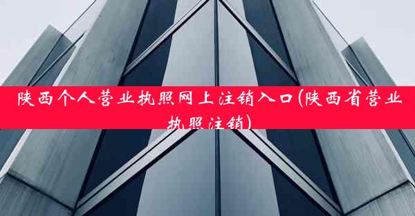 陕西个人营业执照网上注销入口(陕西省营业执照注销)