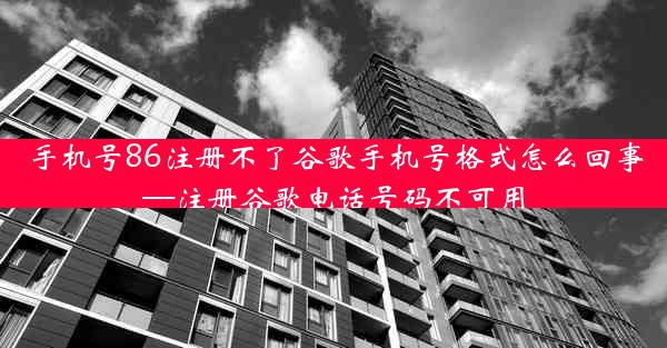手机号86注册不了谷歌手机号格式怎么回事—注册谷歌电话号码不可用