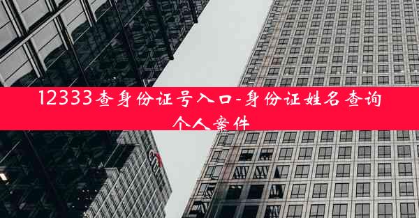 12333查身份证号入口-身份证姓名查询个人案件