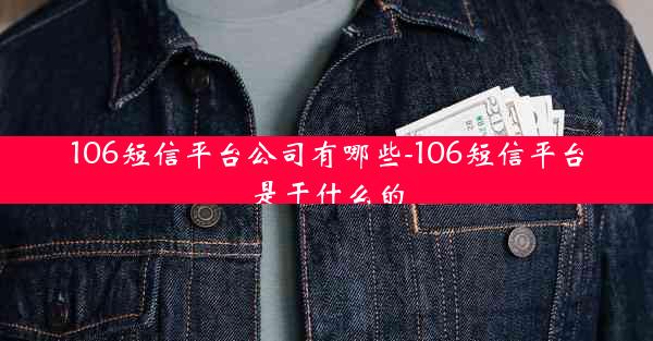 106短信平台公司有哪些-106短信平台是干什么的