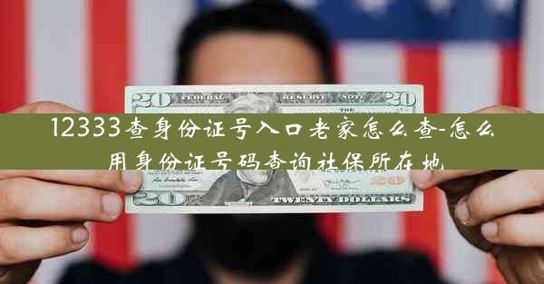 12333查身份证号入口老家怎么查-怎么用身份证号码查询社保所在地