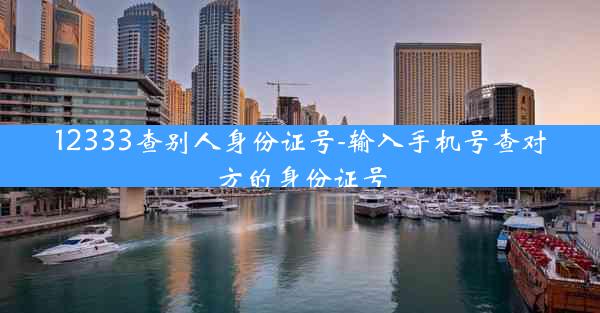 12333查别人身份证号-输入手机号查对方的身份证号