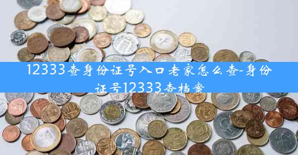12333查身份证号入口老家怎么查-身份证号12333查档案