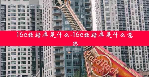 16e数据库是什么-16e数据库是什么意思