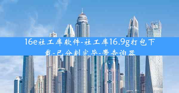 16e社工库软件-社工库16.9g打包下载-已分割完毕-带查询器