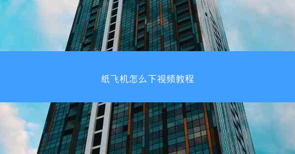 纸飞机怎么下视频教程