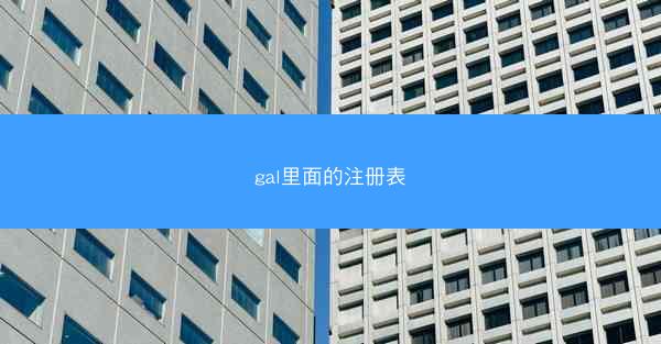 gal里面的注册表