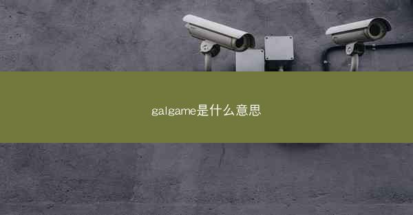 galgame是什么意思