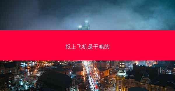 纸上飞机是干嘛的