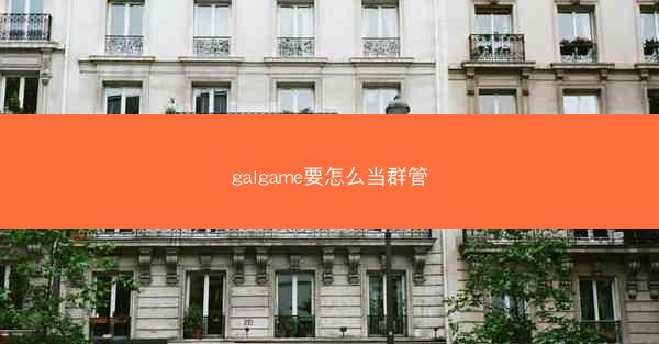 galgame要怎么当群管
