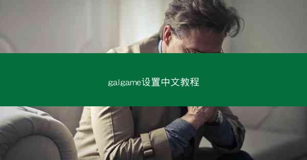 galgame设置中文教程