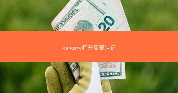 galgame打开需要认证