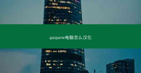 galgame电脑怎么汉化