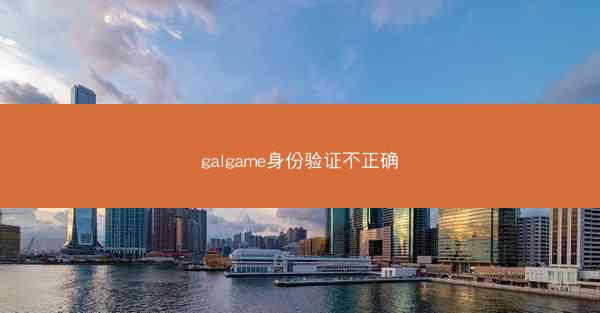 galgame身份验证不正确