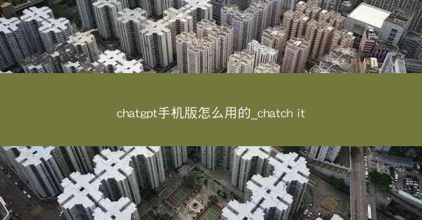 chatgpt手机版怎么用的_chatch it