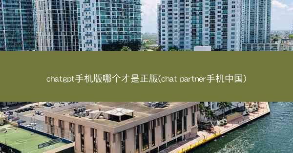 chatgpt手机版哪个才是正版(chat partner手机中国)