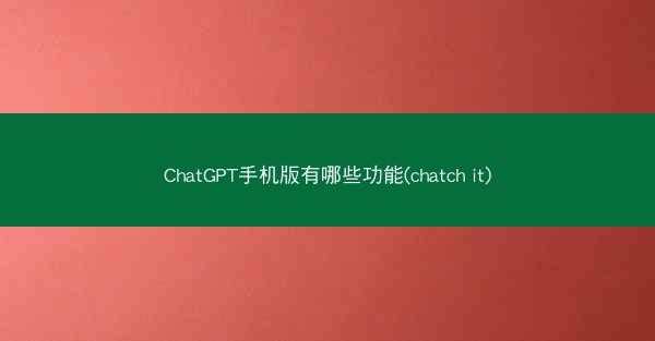 ChatGPT手机版有哪些功能(chatch it)