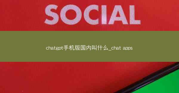 chatgpt手机版国内叫什么_chat apps