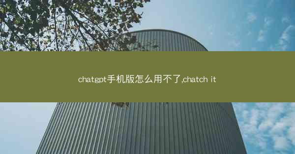 chatgpt手机版怎么用不了,chatch it