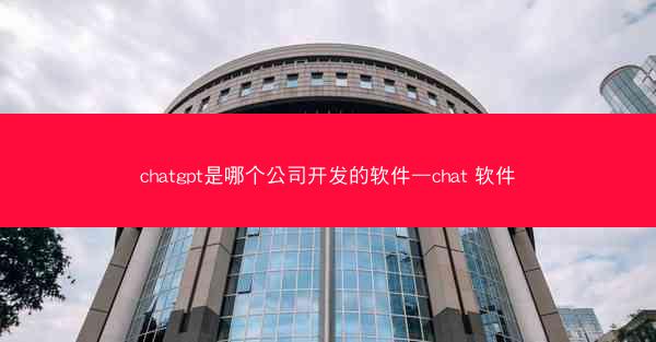 chatgpt是哪个公司开发的软件—chat 软件