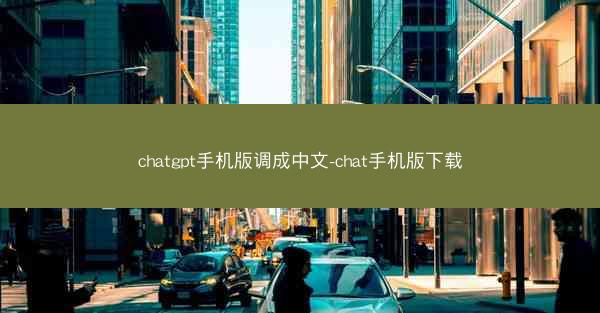 chatgpt手机版调成中文-chat手机版下载