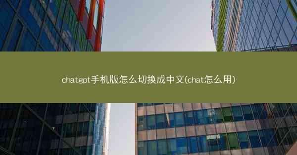 chatgpt手机版怎么切换成中文(chat怎么用)