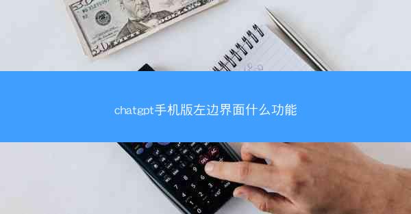 chatgpt手机版左边界面什么功能